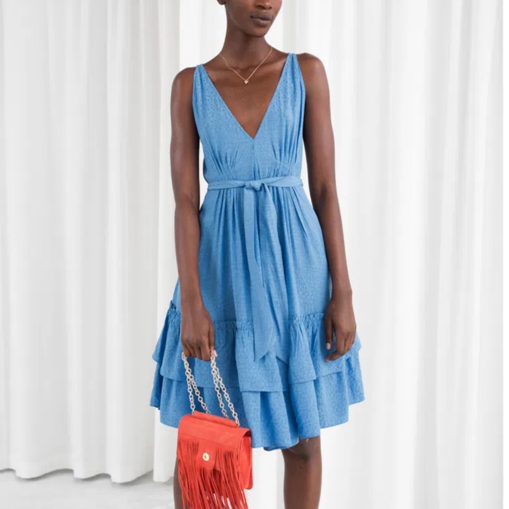 & Other Stories Blue Sleeveless Dress